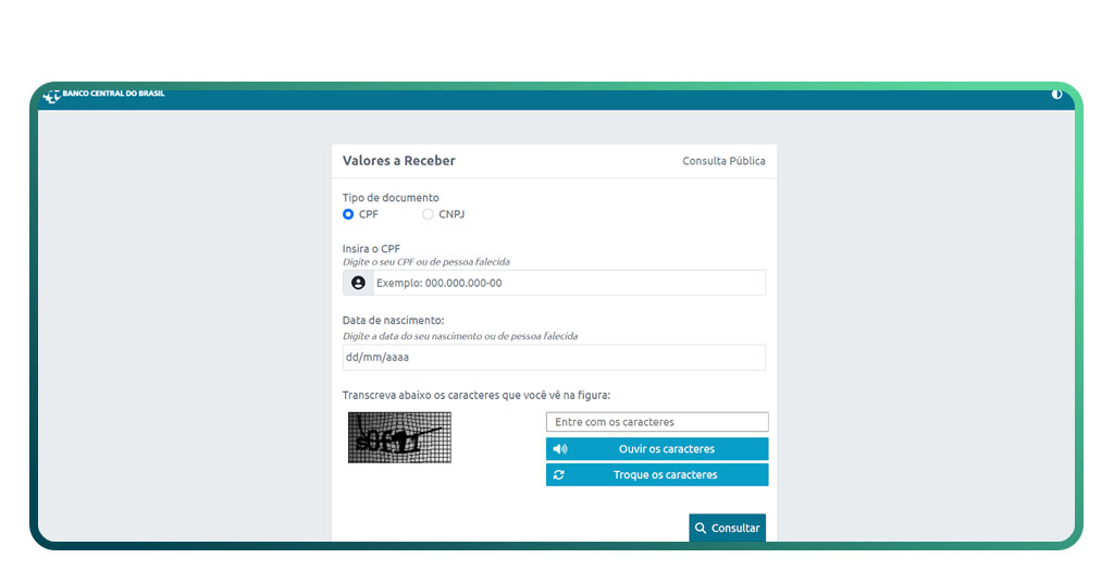 Consultar Valores a Receber de herdeiros