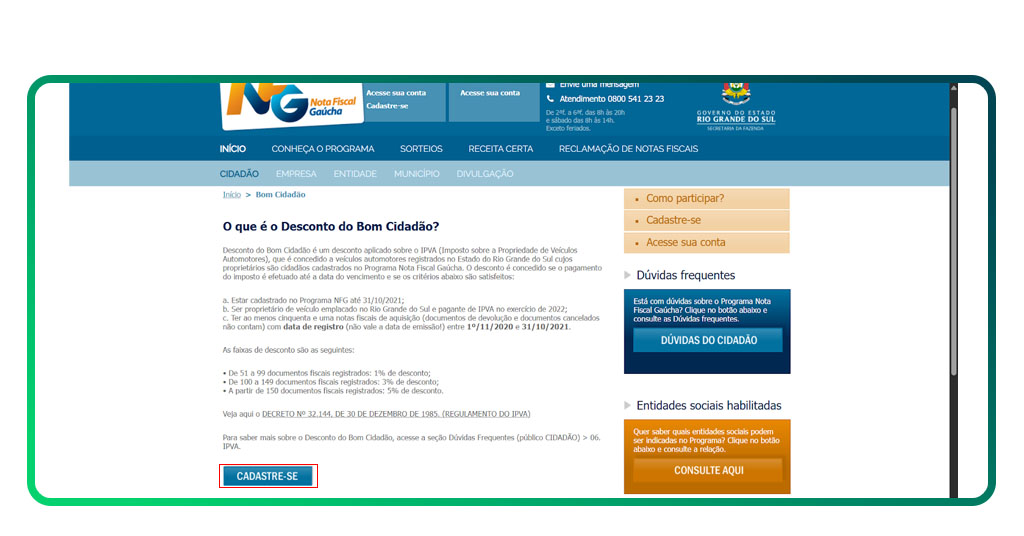 Desconto Bom Cidadão