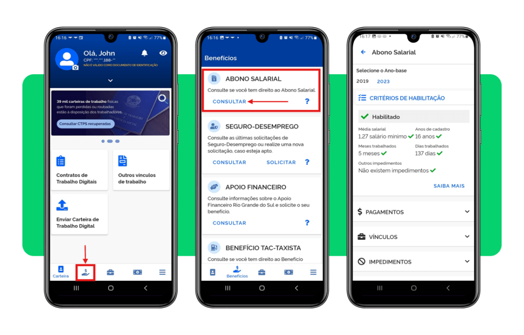 Lote extra do abono salarial
