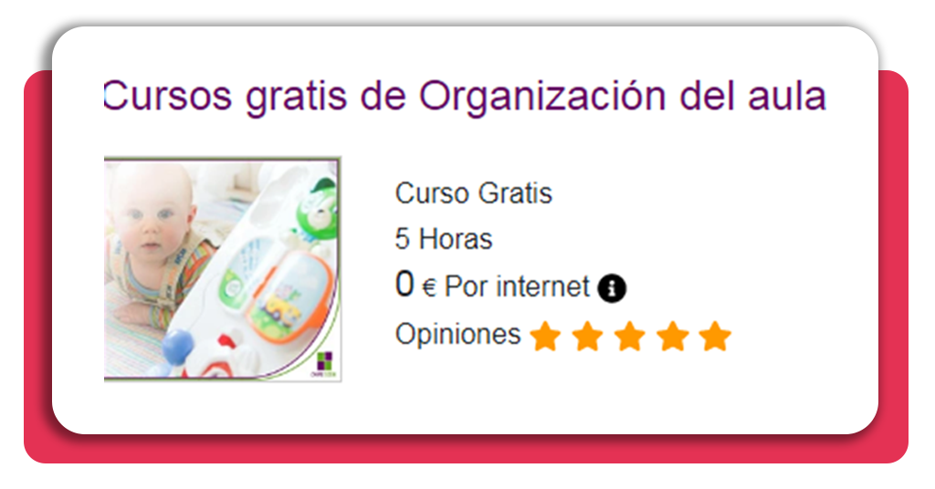 Curso de organización de clases para bebés y niños (gratis) 2 Curso de organización de clases para bebés y niños