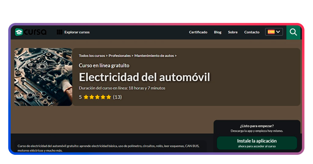 Curso de electricidad del automóvil