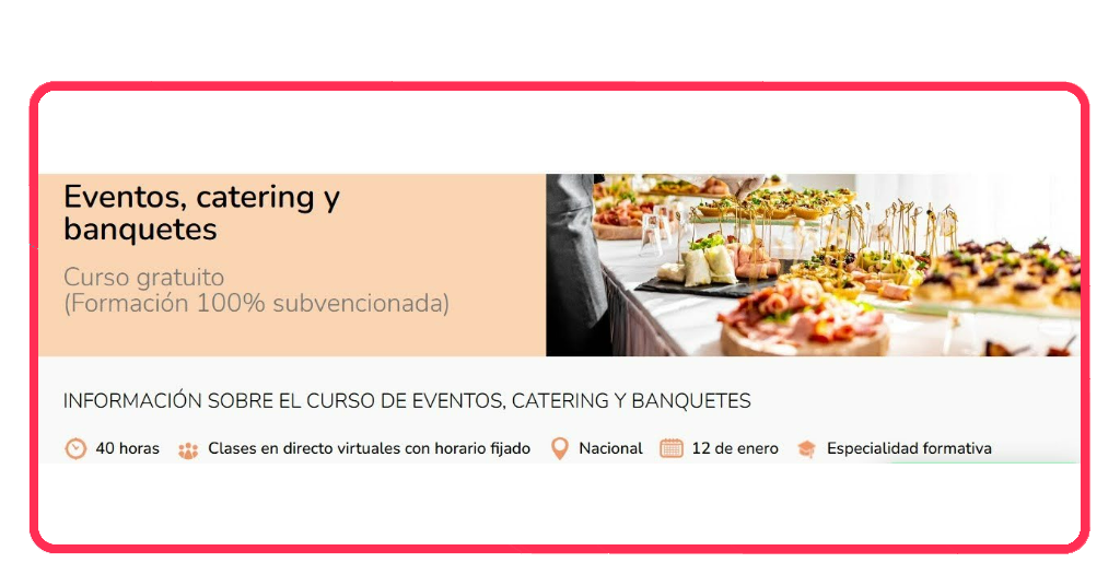 Curso eventos, catering y banquetes: genera ingresos desde 14.000 €/año 1 Curso eventos