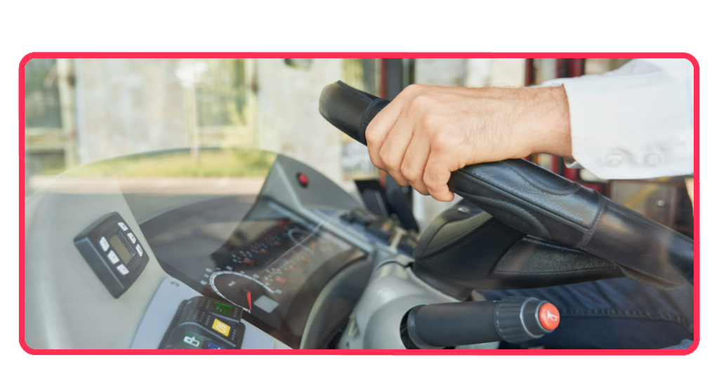 conducción de autobuses para transporte