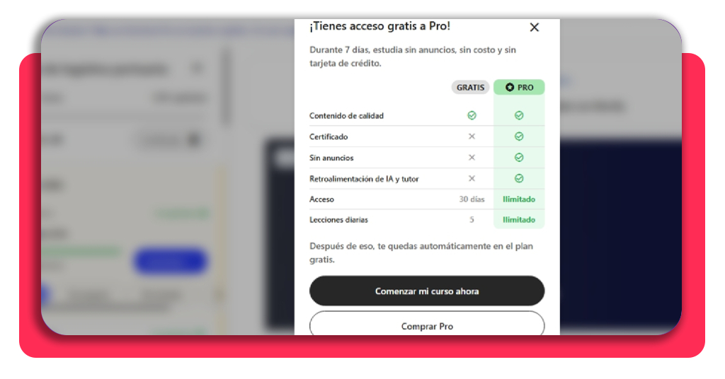 Paso 4 para inscribirse en el curso de logística portuaria - elegir modalidad