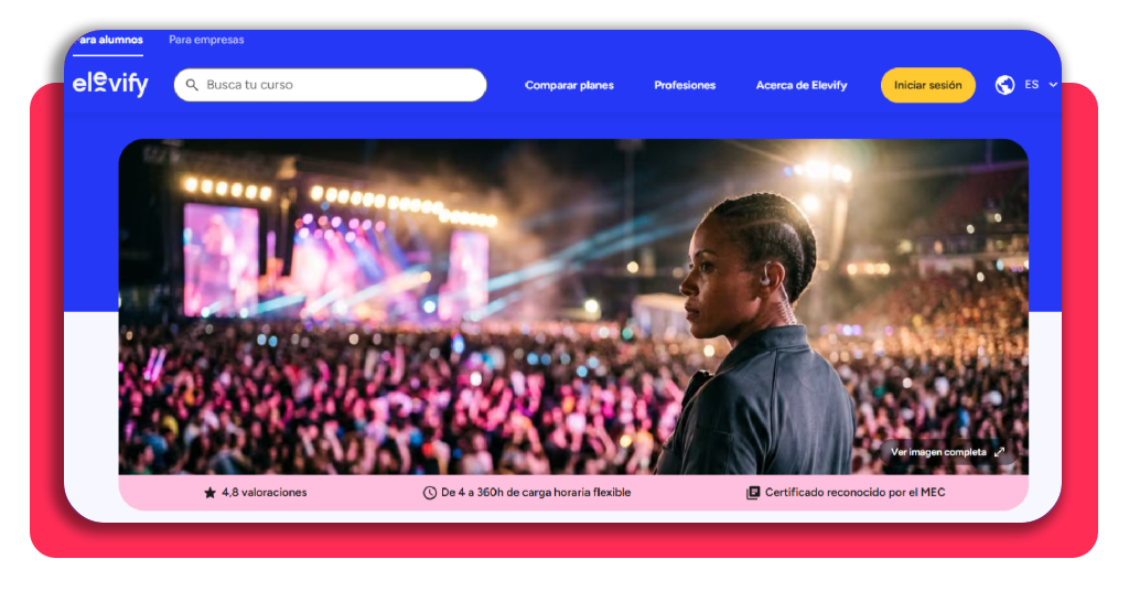 Acceder a la plataforma Elevify para el curso de guardia de seguridad
