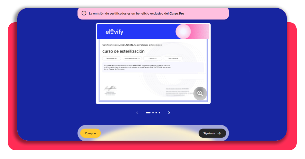 Paso 4 configuración del registro en el curso técnico de esterilización gratis