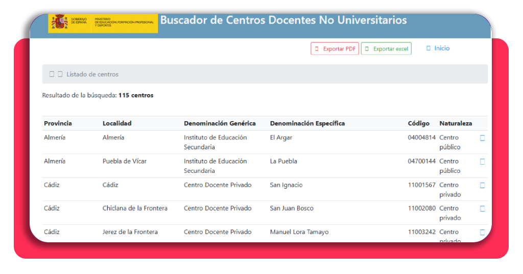 Formulario de solicitud de admisión telemática curso frigorista