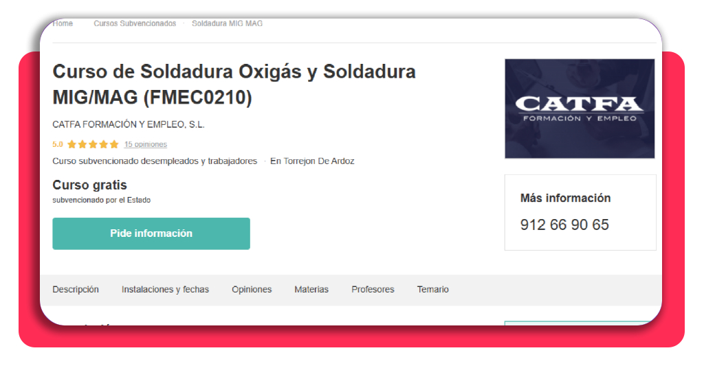 Curso gratis de soldadura MIG/MAG: plazas disponibles hoy 3 curso gratis de soldadura mig mag