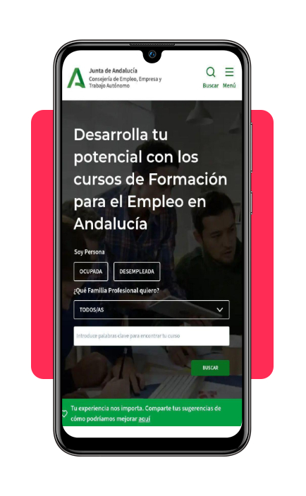 Portal oficial de la Oficina Virtual de Formación Profesional para el Empleo de la Junta de Andalucía