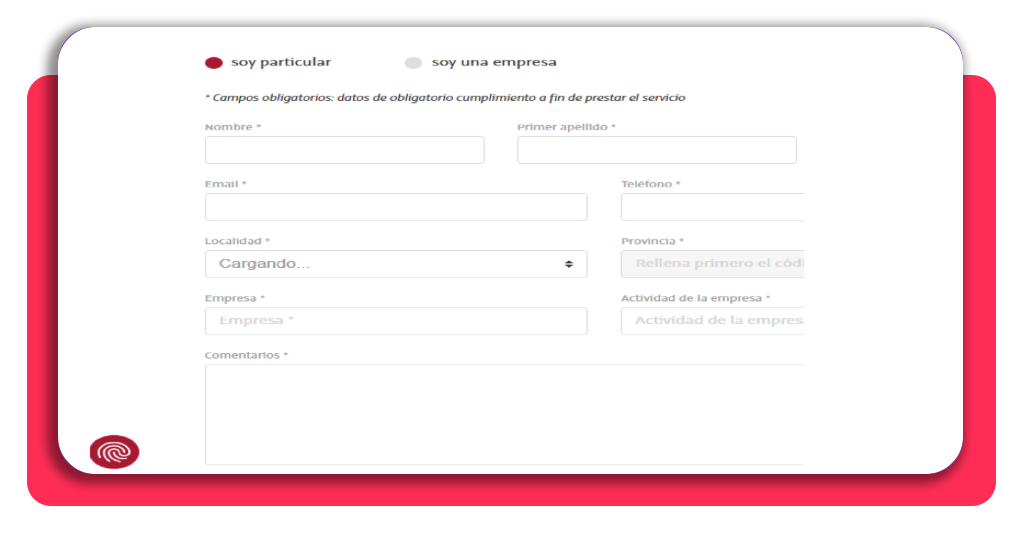 Curso pala cargadora gratis: consigue tu primer empleo sin experiencia 4 Formulario de solicitud del curso pala cargadora gratis con datos personales