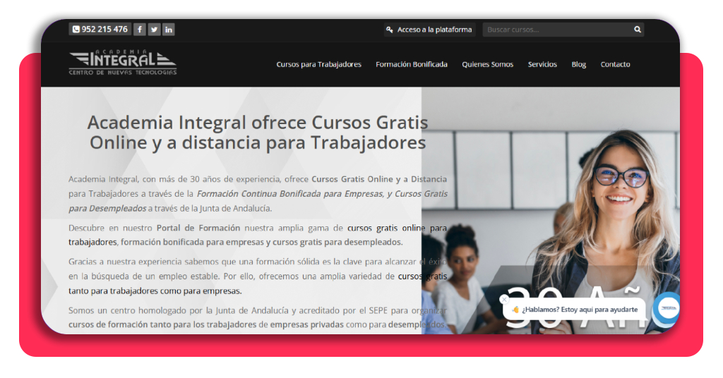 Paso 1: ingresa al portal de la Academia Integral